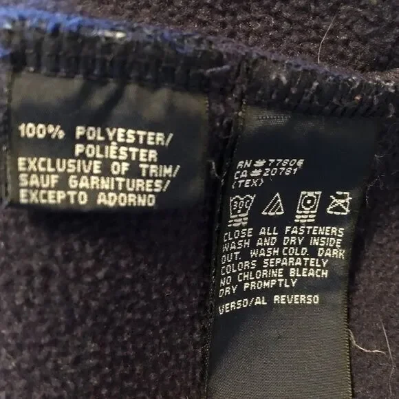 Tommy Hilfiger Mens Vintage Fleece Knit Navy Ski 1/4 Zip Pullover Jacket Sweater - Picture 9 of 15